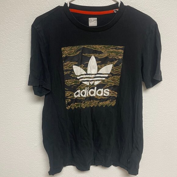 Adidas Trefoil Camouflage BB T Shirt Mens Black Short Sleeve MEDIUM - Picture 3 of 5